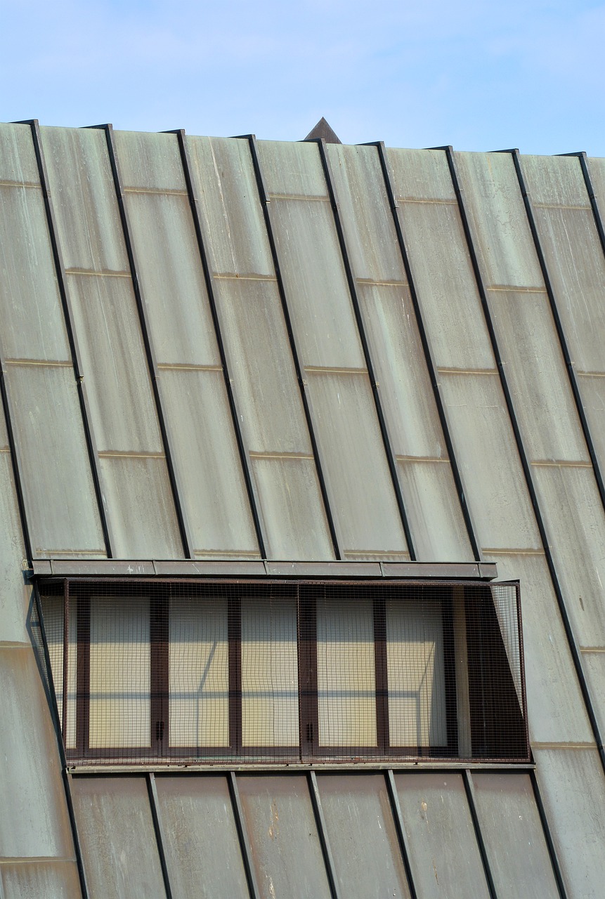 roof, sheet metal roof, window